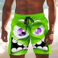 thumbnail image 2 of XIAONU Mens Graphic Print Swim Trunks Relaxed Knee-Length Drawstring Waist Quick-Dry Vibrant Beach Bottoms, 2 of 4