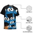 thumbnail image 4 of Cookies Unisex 3D Teen T-Shirts Fashion Printed Shirts Short Sleeve Top Teen Men Women Boy Girls, 4 of 8