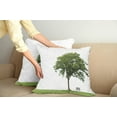 thumbnail image 3 of Ambesonne Green Throw Pillow Cover 2 Pack, Solitude Bench Nobody, 24", Green White, 3 of 6