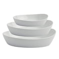 thumbnail image 1 of Denmark Ensemble de 3 Bols de Service Ovales en Porcelaine Blanche Résistante aux Rayures de Qualité Commerciale, 1 of 4