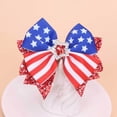 thumbnail image 6 of TOWED22 4th of July Bow Hair Clips Glitter Independence Day Hair Bow Clip Patriotic Red White Blue Bows,Hair Accessories for Parties(Watermelon Red), 6 of 7