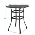 Topeakmart Outdoor Balcony Furniture, Patio Bistro Bar Height Table