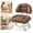 Brown, variant on 2026 Rolling Low Stool with Backrest, Padded Seat & Silent Casters,  Perfect for Workshops, Garages or Studios