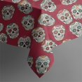 thumbnail image 5 of Red Skull Pattern Square Tablecloth,Waterproof Square Table Cover,Wipeable Spillproof Washable Table Cover for Home Kitchen Party Decor 42"X42"(107x107cm), 5 of 6