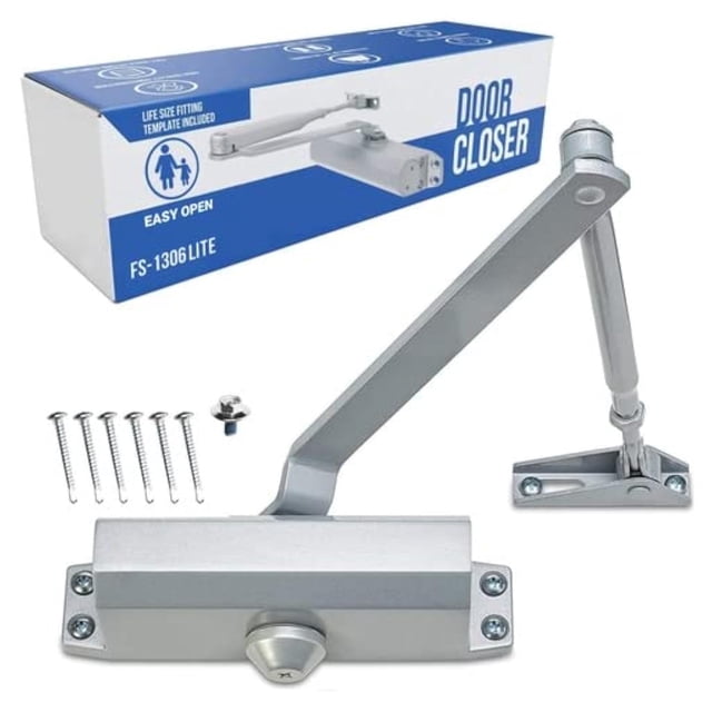 FS-1306 Fermoir de Porte Hydraulique Automatique Grade 3 (Argent - Ouverture Facile)