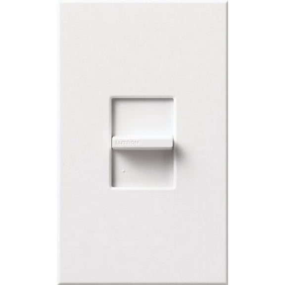 Lutron NTLV-1000-WH Nova T Magnetic Low Voltage Dimmer Single-Pole 120V 1000W Slide-to-Off Dimmer, White
