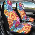thumbnail image 4 of XYZCANDO Soft Car Seat Covers Auto Sedan Truck, Non-Slip Breathable Car Front Seat Covers 2 pcs Polyester Fabric Datura Flower Pattern, 4 of 10