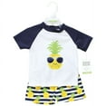 thumbnail image 2 of Hudson Baby Boys Swim Rashguard Set, Pineapple, 2T, 2 of 4