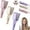 3 Pcs, variant on Hair Waver Crimper, Curling Iron Hair Crimper Waver, Beach Waves Curling Wand, Ionic Deep Waver Hair Curler Tool with Ceramic 3 Barrel for Women, Dual Voltage, Anti-Scald, 1.25 Inch (Purple)