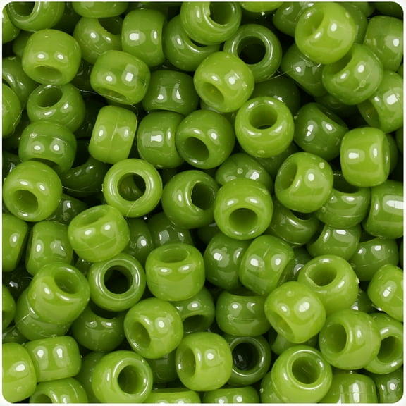 BeadTin Jade Opaque 9mm Barrel Pony Beads (500pc)