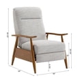 thumbnail image 4 of Terni Wood Arm Push Back Recliner in Sea Oat Beige Performance Fabric, 4 of 16