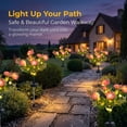 thumbnail image 6 of Rirool 2-Pack Pink Solar Peony Flower Garden Stake Lights, Warm White LED Outdoor Waterproof Decorative Lights with Auto On/Off for Yard Lawn Patio Pathway Walkway Flower Bed Decor, 6 of 8
