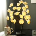 thumbnail image 4 of Lámpara de mesa decorativa con rosas, lámpara de mesa romántica, lámpara decorativa para sala de estar, lámpara con rosas artificiales, 24 rosas, para regalo e iluminación decorativa, Cristo, 4 of 5