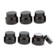 thumbnail image 1 of Lote de 6 frascos de vidrio vacíos con tapa de rosca negra para cosméticos. 30g, 1 of 6
