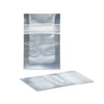 thumbnail image 3 of 100 pcs 2"x3" Mylar Clear/Silver Aluminum Foil Resealable Flat Bags Heat Seal Zipper Lock Reusable Storage Pouches for Zip Food Storage Lock Packaging with Tear Notches, 3 of 6