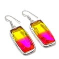 thumbnail image 2 of Natural Bi-Color Tourmaline Gemstone 925 Sterling Silver Earring 2.01", 2 of 2