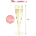 thumbnail image 6 of 200 Disposable Champagne Flutes Gold Glitter Glasses - 6 Oz Plastic Champagne Cups for Parties, Wedding Toasts, Mimosa Bar, and New Year’s Eve - Elegant Bulk Gold Plastic Wine Flutes, 6 of 12