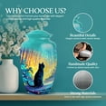 thumbnail image 3 of SABURIAL Cat Urn - Keepsake Cremation Urn For Human Remains - Burial For Loved One Ash - Funeral Urns For Mom - Combo 1 - Large 10 Inch & Small 3 Inch Pack, 3 of 7