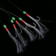 thumbnail image 2 of 25pcs Luminous Bead Steel Hook Nylon Line Fishing Rig Tackle Accessory, 2 of 11
