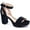 Velvet Black, variant on CL by Laundry Womens Gaily Block Heel Platform Dress Sandals Shoes