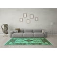 thumbnail image 3 of Ahgly Company Indoor Rectangle Oriental Turquoise Blue Industrial Area Rugs, 5' x 8', 3 of 4