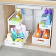thumbnail image 4 of Tistaya Organizador Debajo Del Fregadero De Cocina Extraíble Organizador Debajo Del Fregadero Funcional De Metal Organizador Debajo Del Fregadero De Altura Ajustable Almacenamiento Debajo Del Fregader, 4 of 5