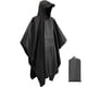 thumbnail image 2 of Ponchos de lluvia Prolriy para adultos, poncho de lluvia portátil con capucha para senderismo, camping, pesca, color negro, talla única, 2 of 3