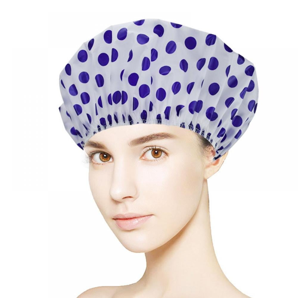 Shower cap, made of plastic, with elastic