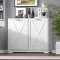 thumbnail image 3 of PUFFCAFE Tilt Out Kitchen Trash Can for 2 Cabinet,Odor Control & Negative Ion & Ozone Garbage Bin,Hidden Recycle Trash Cans for Kitchen,White, 3 of 7