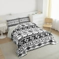 thumbnail image 3 of Castle Fairy Bohemian Aztec 2pcs Bedding Comforter Set,Black White Twin Comforter Sets,Geometric Theme Breathable Bedding Set,Breathable Animal Home Decor,Reversible, 3 of 8