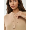 thumbnail image 5 of Textured Long Sleeve Crew Neck Maxi Dress, 5 of 7