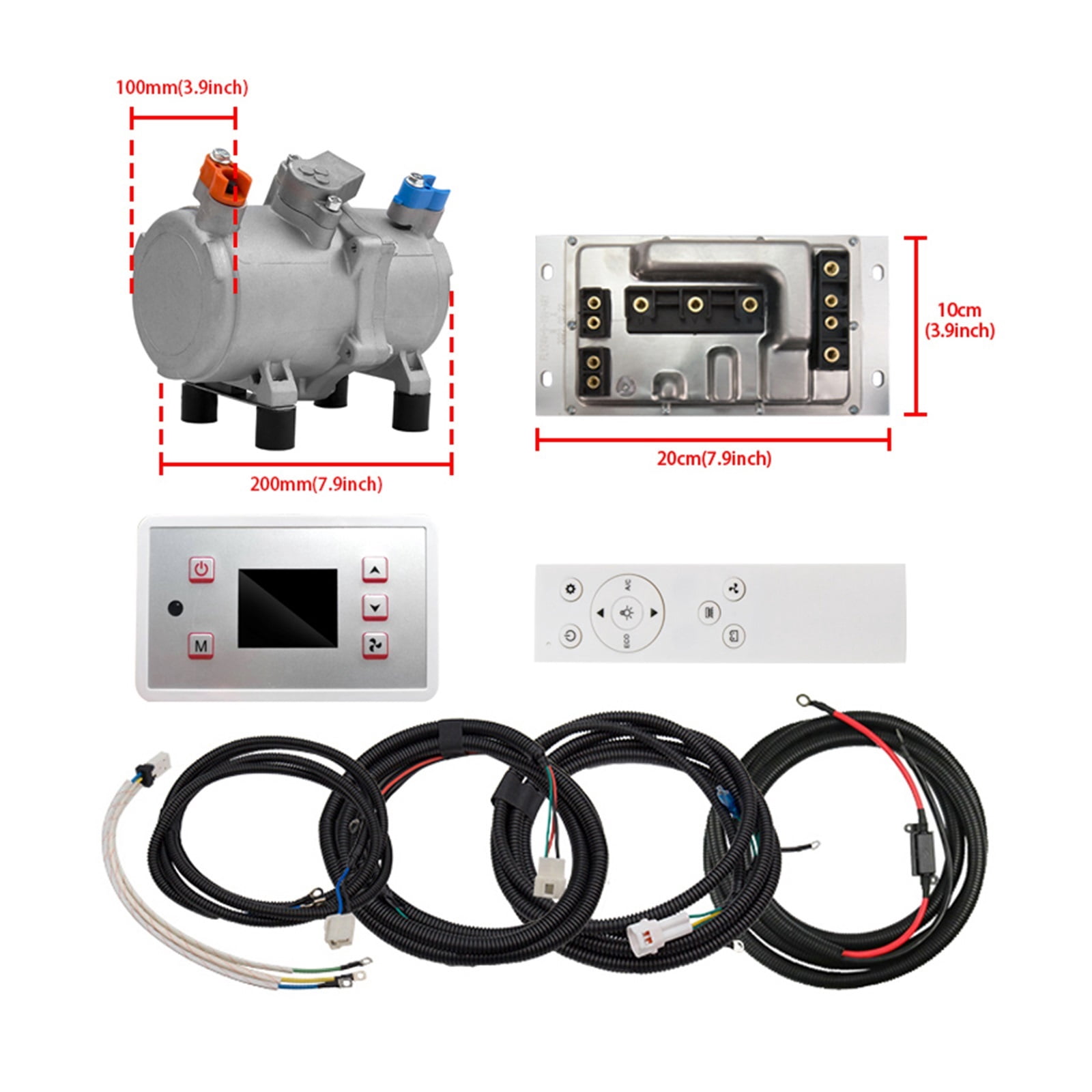 Universal Automotive Auto Electric Air Conditioning Compressor 12V 24V For Car Van Street Rod Hot Classic A/C Conditioner ,Low Energy Consumption
