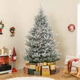 thumbnail image 3 of Costway 8 FT Artificial Christmas Tree with 1470 Flocked Branch Tips, 580 Warm White LED Lights, 3 of 10