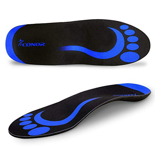 CSL Orthotic Insoles Arch Support Shoe Inserts for Flat Feet and Plantar Fasciitis Trimmable Full Length Orthopedic for Men and Women 