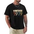 thumbnail image 1 of Camiseta Vintage de 1979 a 39 años para hombre tops bonitos de verano ropa negra tops de algodón, 1 of 7