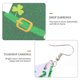 thumbnail image 5 of 5 pares de pendientes de forma de lágrima de mujer de cuero Pendientes del Día de San Patricio, 5 of 6