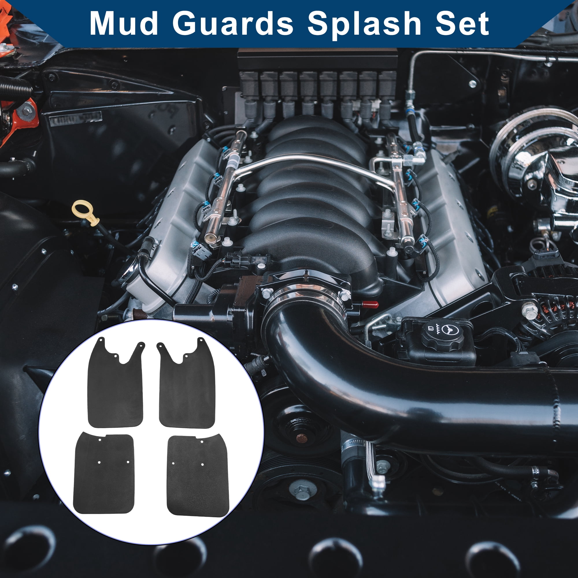 Unique Bargains Mud Flaps Splash Guards W/Mount  Accessories for Toyota Tacoma 1999-2004 Front and Rear Mud Guards 1 Set