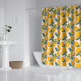 thumbnail image 2 of Yellow Lemon Fruit Flowers Pink Pattern Shower Curtain 84"x72" ,Bathroom Decorative Shower Curtains Set with 12 Hooks,Modern Waterproof Washable Shower Curtain, 2 of 6