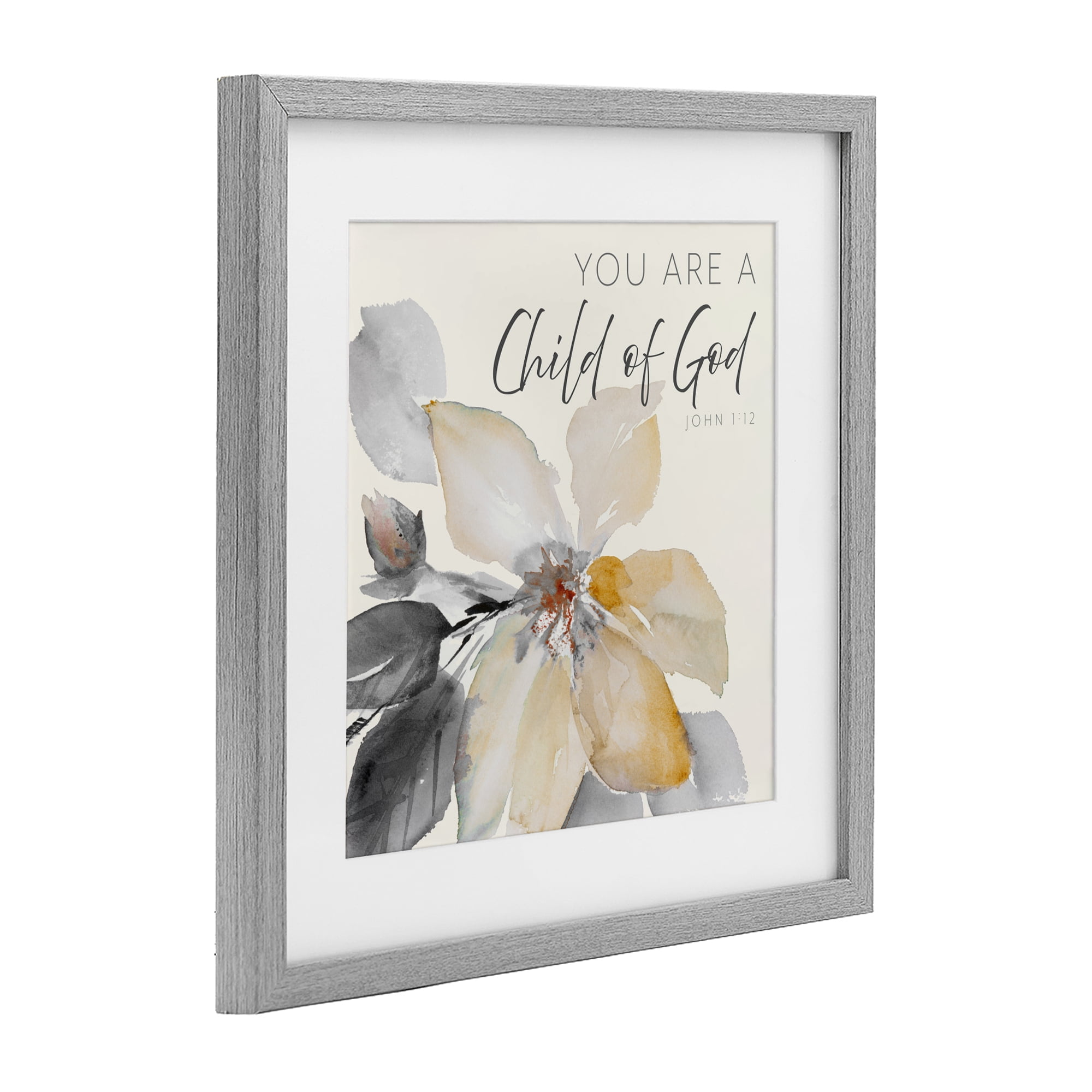 Stupell Industries Child Of God Flower Gray Framed Print Under Glass, design by Lanie Loreth