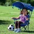 thumbnail image 3 of Kelsyus Kids Original Canopy Folding Backpack Lounge Chair, Blue (4 Pack), 3 of 6