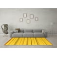thumbnail image 3 of Ahgly Company Indoor Rectangle Solid Yellow Modern Area Rugs, 4' x 6', 3 of 4
