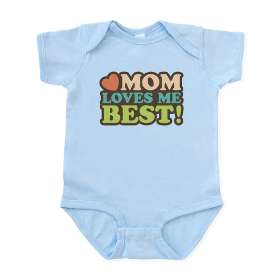 CafePress - Mom Loves Me Best Infant Bodysuit - Baby Light Bodysuit, Size Newborn - 24 Months