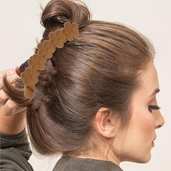 WEUVEB Elegant Hair Claw Clip Flower Shaped Pc 1Set Anti-Slip Versatile Use For Women