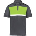 thumbnail image 3 of Holloway Sportswear XL Prism Bold Polo Carbon/Lime 222576, 3 of 5