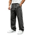 thumbnail image 2 of Ceisia Men's Casual Cotton Drawstring Pants with Loose Fit Gray XXL Gifts for Father, 2 of 8