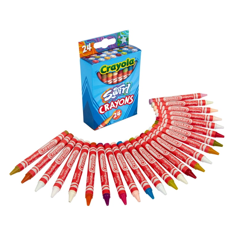 Crayola Swirl Crayons, 24 Count Multicolor Classroom Art Supplies
