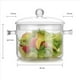 thumbnail image 4 of 2X Cuenco de Cristal con Tapa de Doble Oreja, Cuenco de Cristal Resistente Al de Borosilicato Alto, Ensaladera de Cristal, Vajilla para el Hogar, 4 of 5