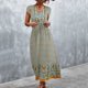 thumbnail image 1 of Vestido largo con cuello en V NikouMX Vestido floral para mujer S M L XL XXL, 1 of 6