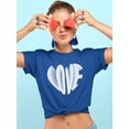 thumbnail image 2 of Love Slogan 3d Heart Shaped T-Shirt Women -Image by Shutterstock, Female XX-Large, 2 of 4