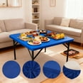 thumbnail image 3 of Stretch Fit Elastic Spandex Tablecloth For Easy Installation And Removal Washable Dining Cover Protector of Table Cloths for Parties 6 Foot Fitted Table Cloth Party Table Clothes Center Table Cloth, 3 of 4